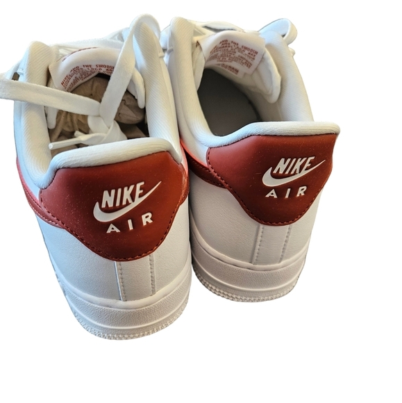 Nike Air Force 1 '07 Sneakers White Rust Orange NEW - Picture 8 of 9